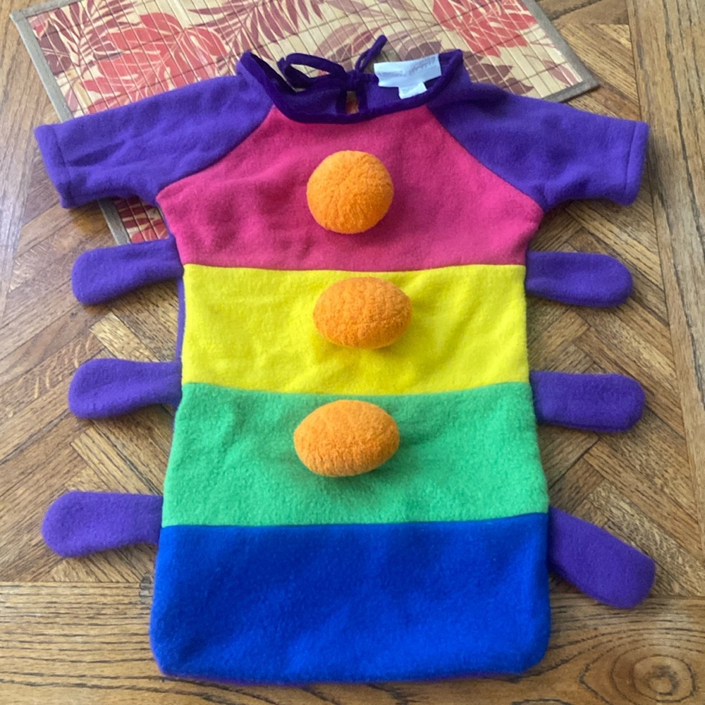 Super cute colorful caterpillar baby costume. Gently used.